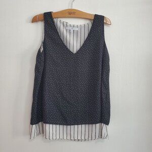 Chic Black and White Dressy Tank top Women Size S